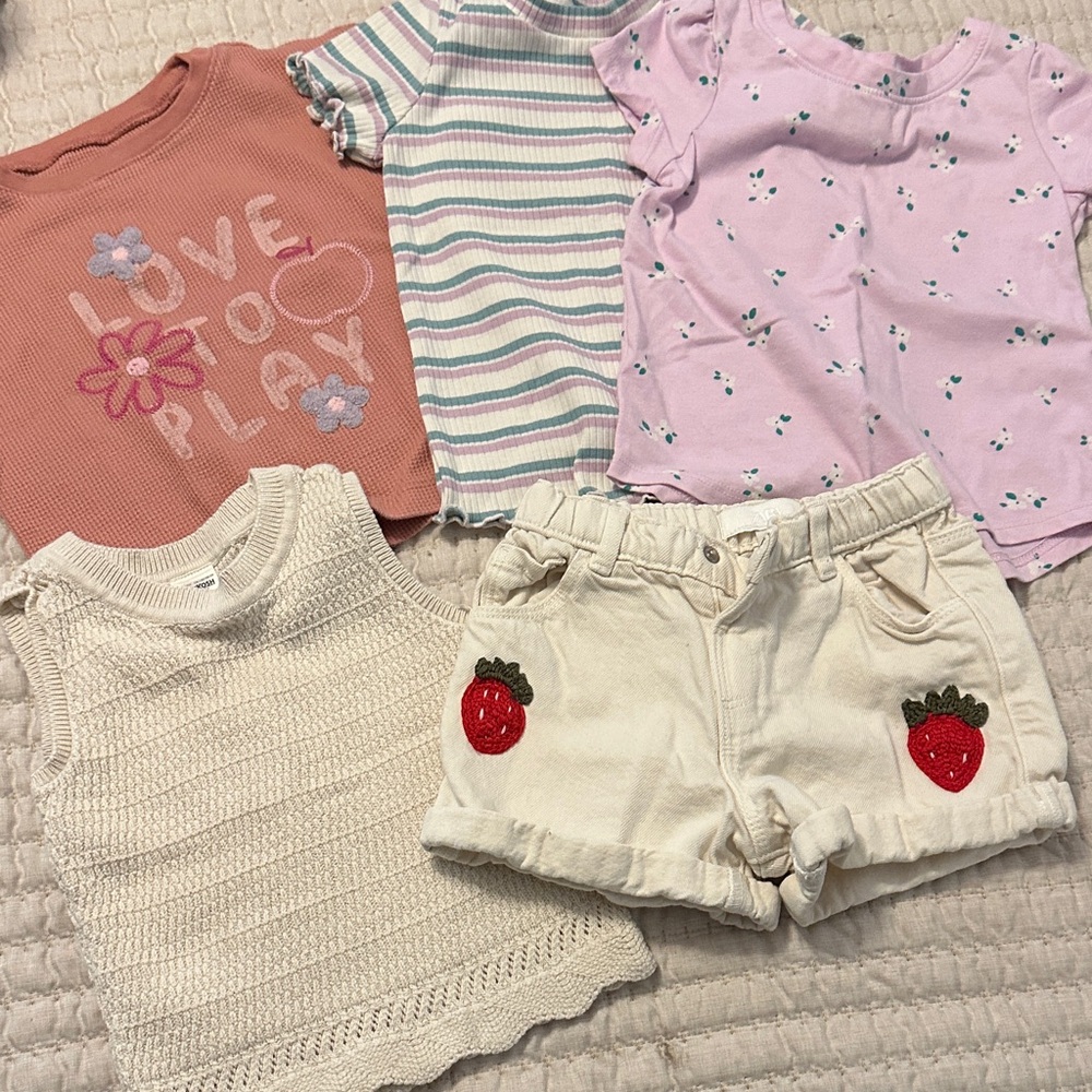 Toddler girl tops and shorts